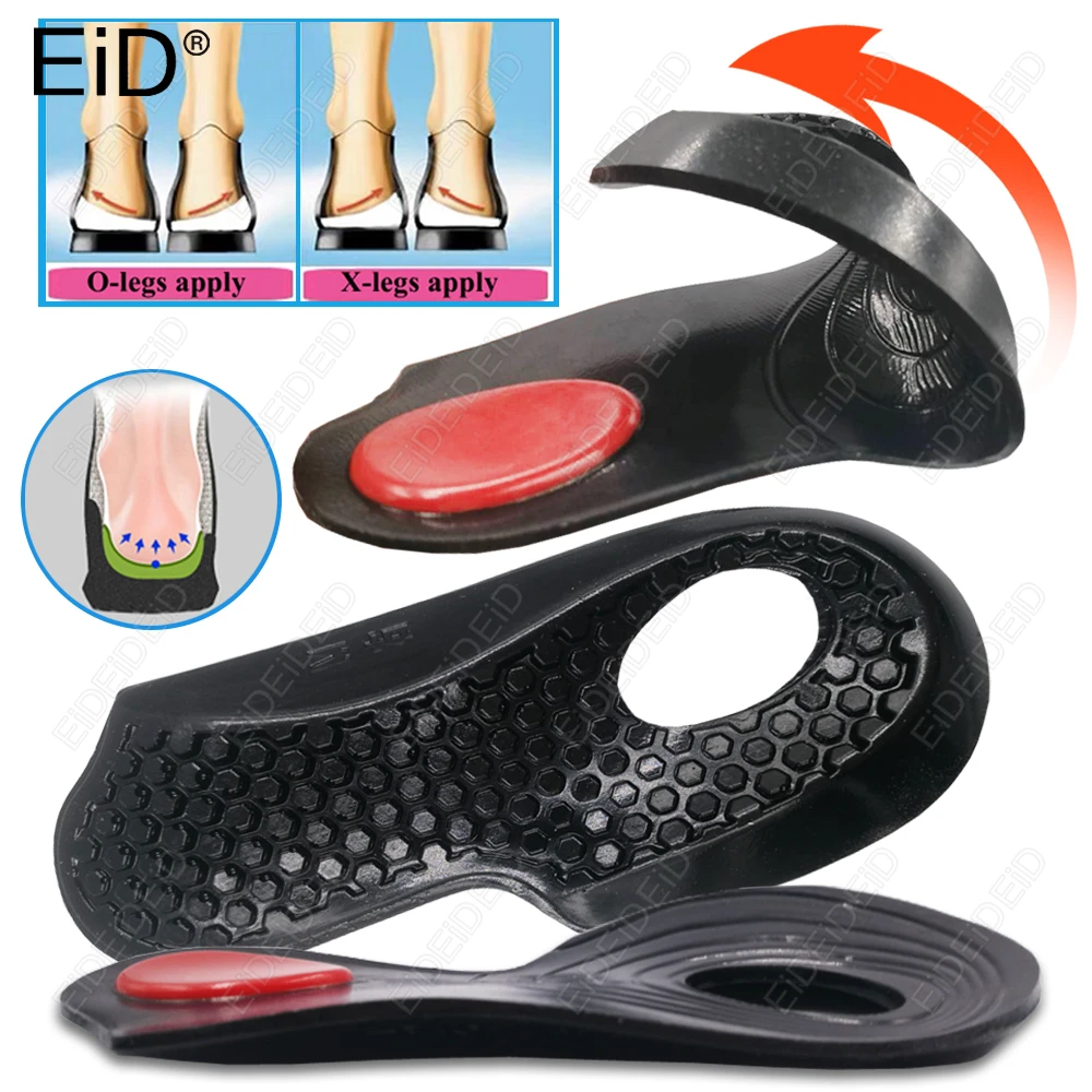 1-2 Pairs Orthotic Insoles for Arch Support Flat Feet Heel Pain Relief  X/O Type Legs Valgus Feet Correction Shoe Pads Women Men