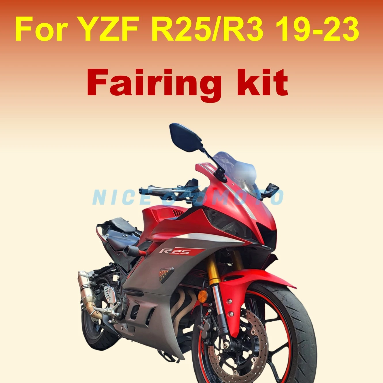 YZF R3 2019 2020 2021 2022 2023 YZF-R25 YZF-R3 YZF R25 For YAMAHA Motorcycle Accessories Red Bodywrok Protection Fairing kits