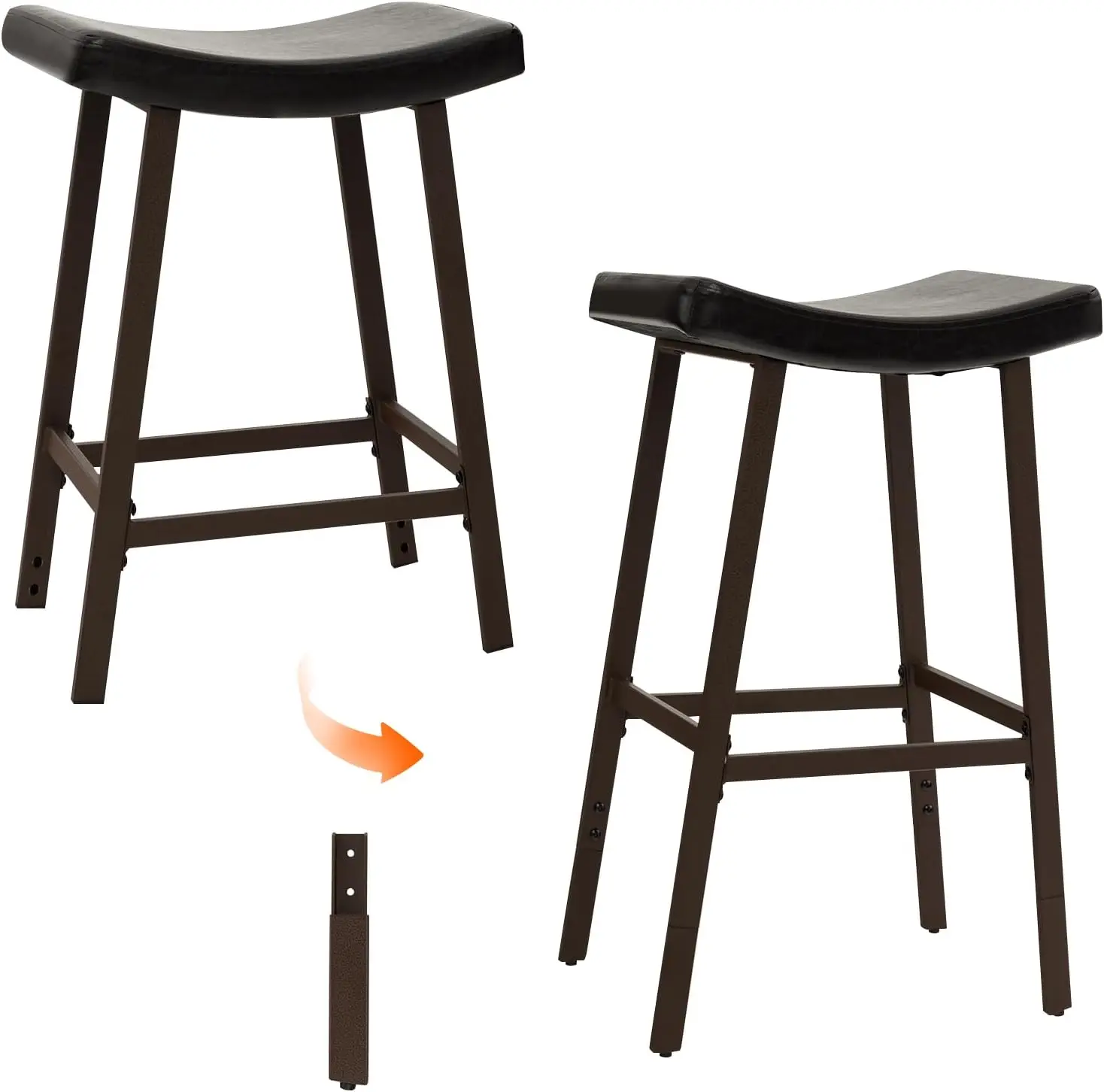 Costway Saddle Stools Set Of 2, 25