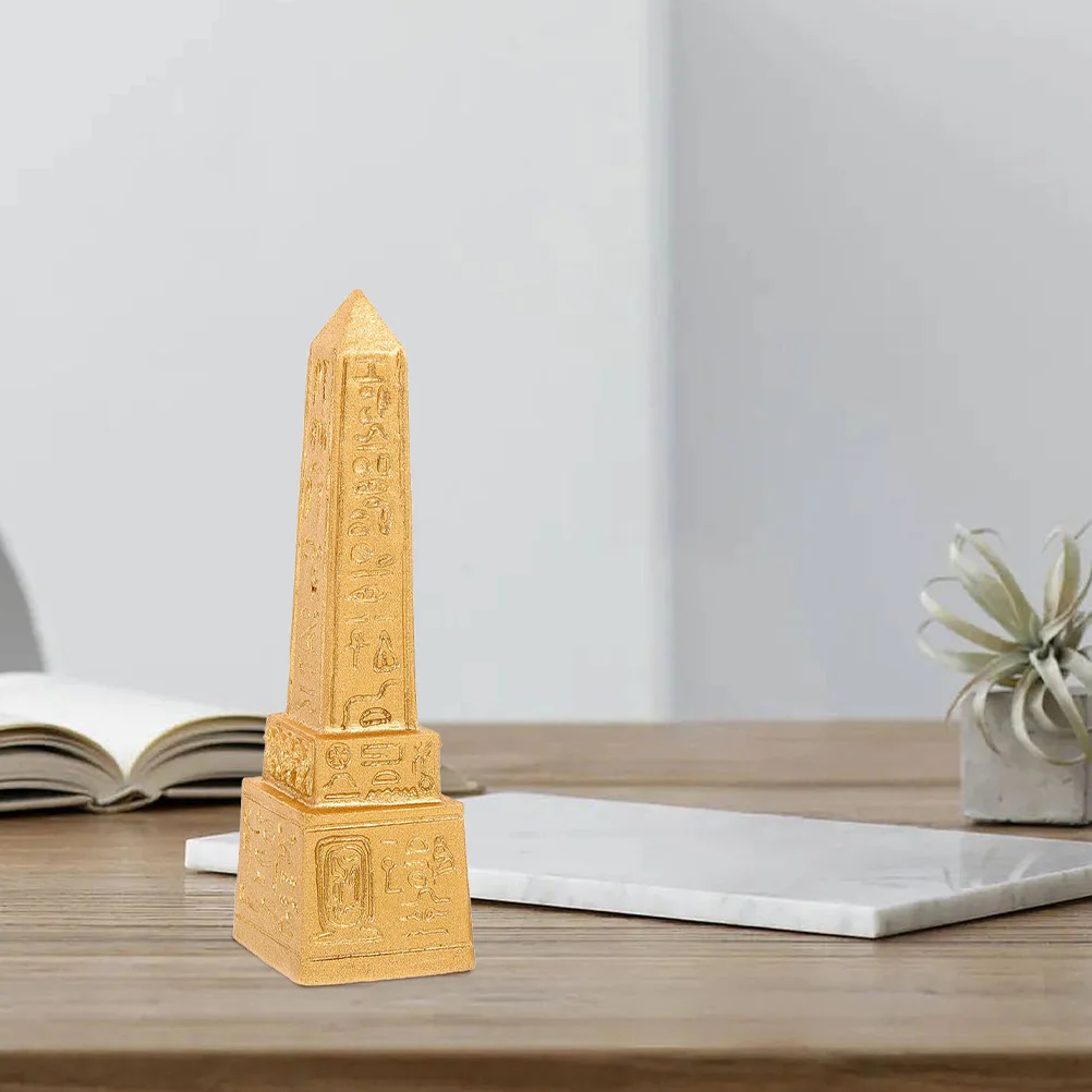 

5Pcs Resin Obelisk Decor for Home Office Desktop Egyptian Theme Decoration Sand Table Landscape