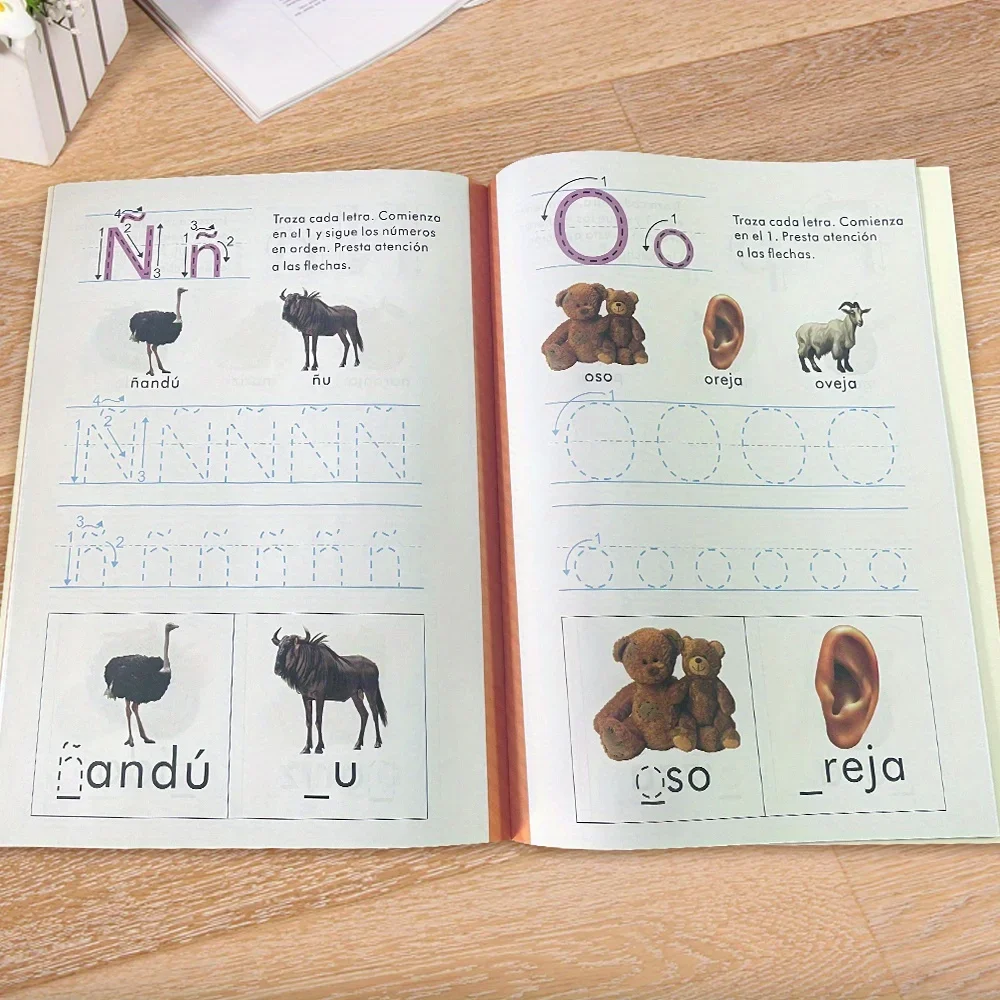 

32 Pages Spanish ABC Workbook for Kids Handwriting Books | Pro-Educator Approved Letter Formation Practice for Ages 3+