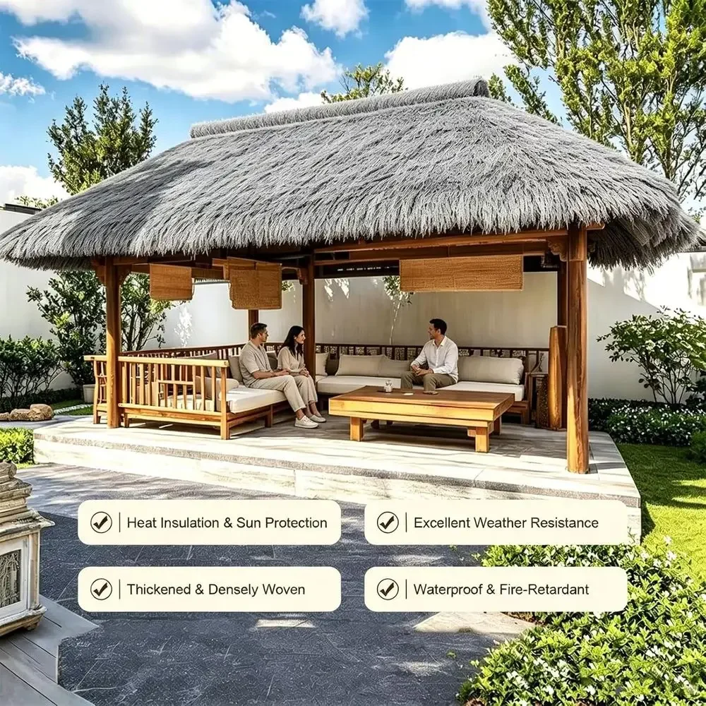 Artificial Turf or Tiki Bar-Style Roofing, Waterproof Synthetic Turf Cover for Huts, Gardens, and Duck Blinds, Grass Hay Bales,