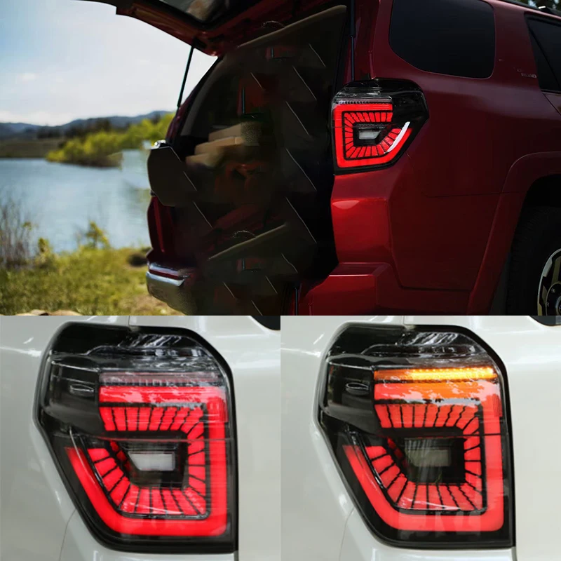 For 4 Runner Smoke black Tail Lights Car Styling Tail Lamp 2010-2020 4Runner LED Tail Light DRL Dynamic Signal auto Accessories