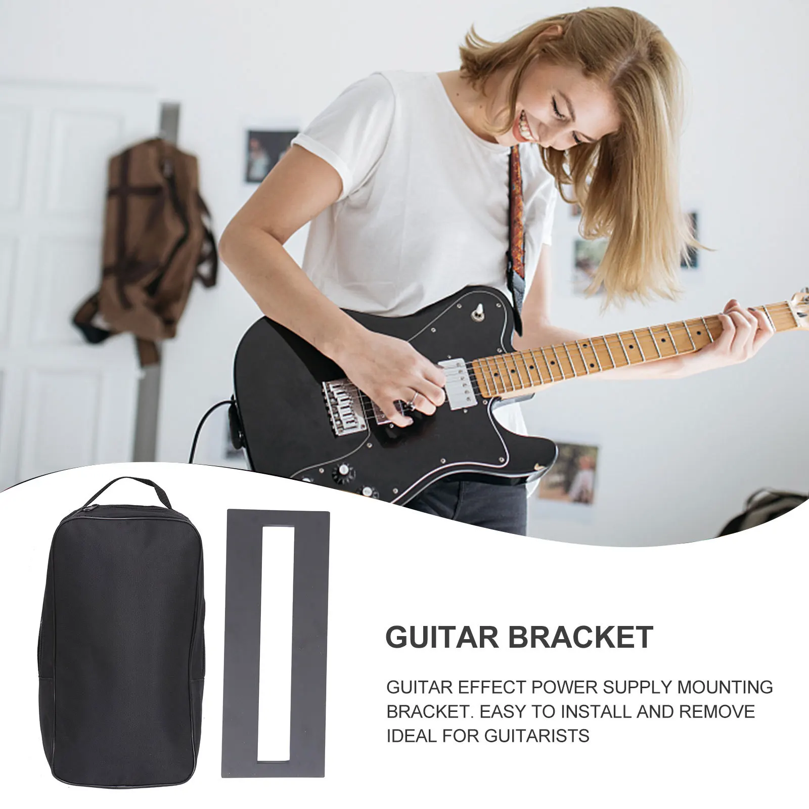 

1Set Guitar Pedalboard Set High Quality Effect Holder Bracket Quick Detach Power Supply Mount for Electric Guitar