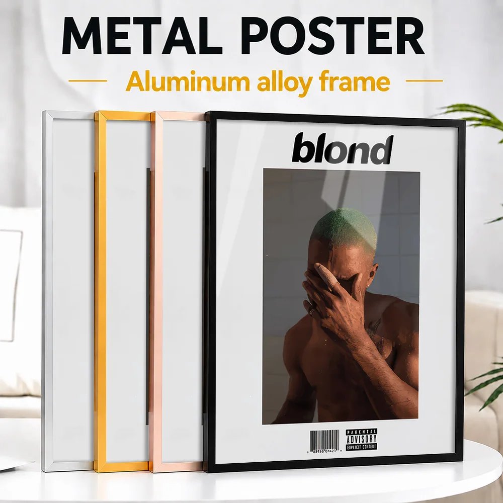 Frank Ocean Blond Album Framed Metal Print Customized Photo Curated Sound Style Wall Art For Music Room Premium Collector Gift