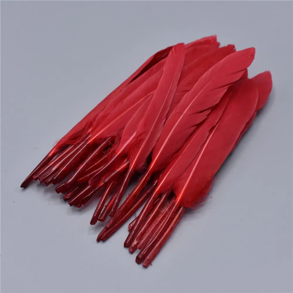 Natürliche rote Entenfedern, lose, 10–15 cm/4–6 Zoll, Entenfedern für Bastelarbeiten, DIY-Schmuck, Accessoires, Dekoration, Federn. – Detail 5