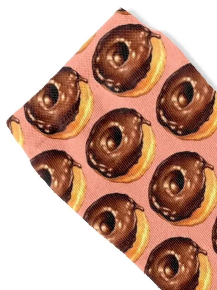 Chocolate Donut Pattern - Pink Socks sports and leisure snow Sports luxe Men Socks Women's