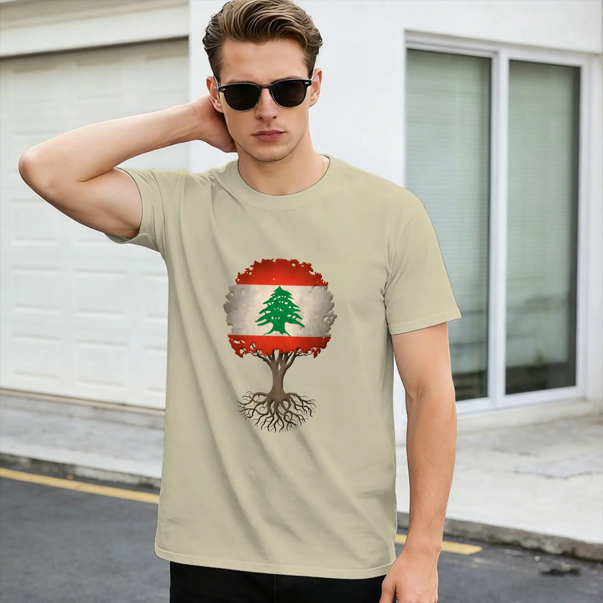 Lebanon T Shirt Summer Tree Trending T-Shirts Cotton O-Neck Plus Size 5XL Top Tees Short Sleeve Streetwear Tshirt,