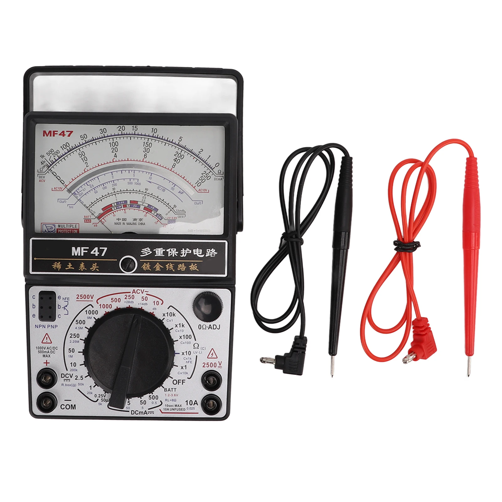 MF47 Internal Magnetic Pointer Type Multimeter High Accuracy Analog Multimeter Voltmeter for Industry Industry Analog Multimeter