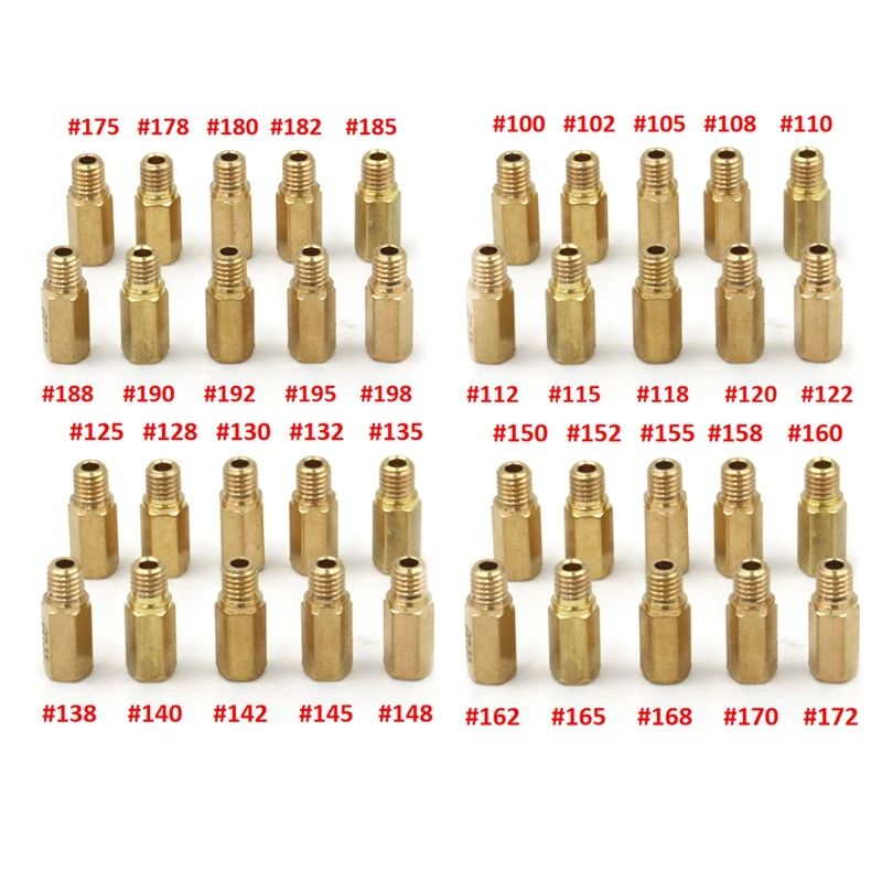 

10PCS Motorcycle Main Fuel Injector Nozzle For Keihin FCR Hex OKO KOSO PE PWK Carburetor