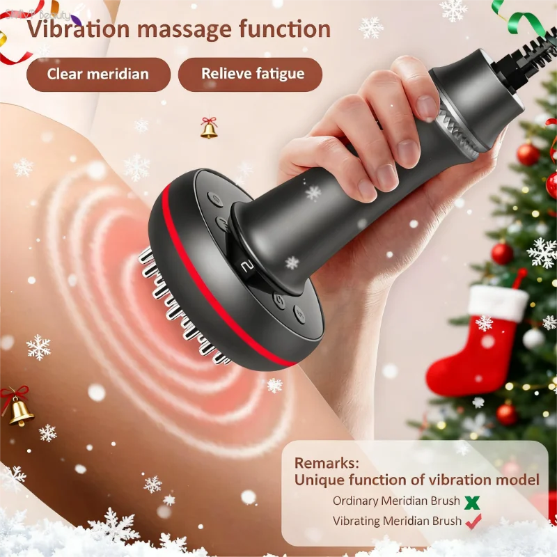 

Электрическая меридианная щетка Гуа Ша, массажер для тела, вибрационный микротоковый горячий компресс, соскабливающий лимфодренажный аппарат, сжигатель жира