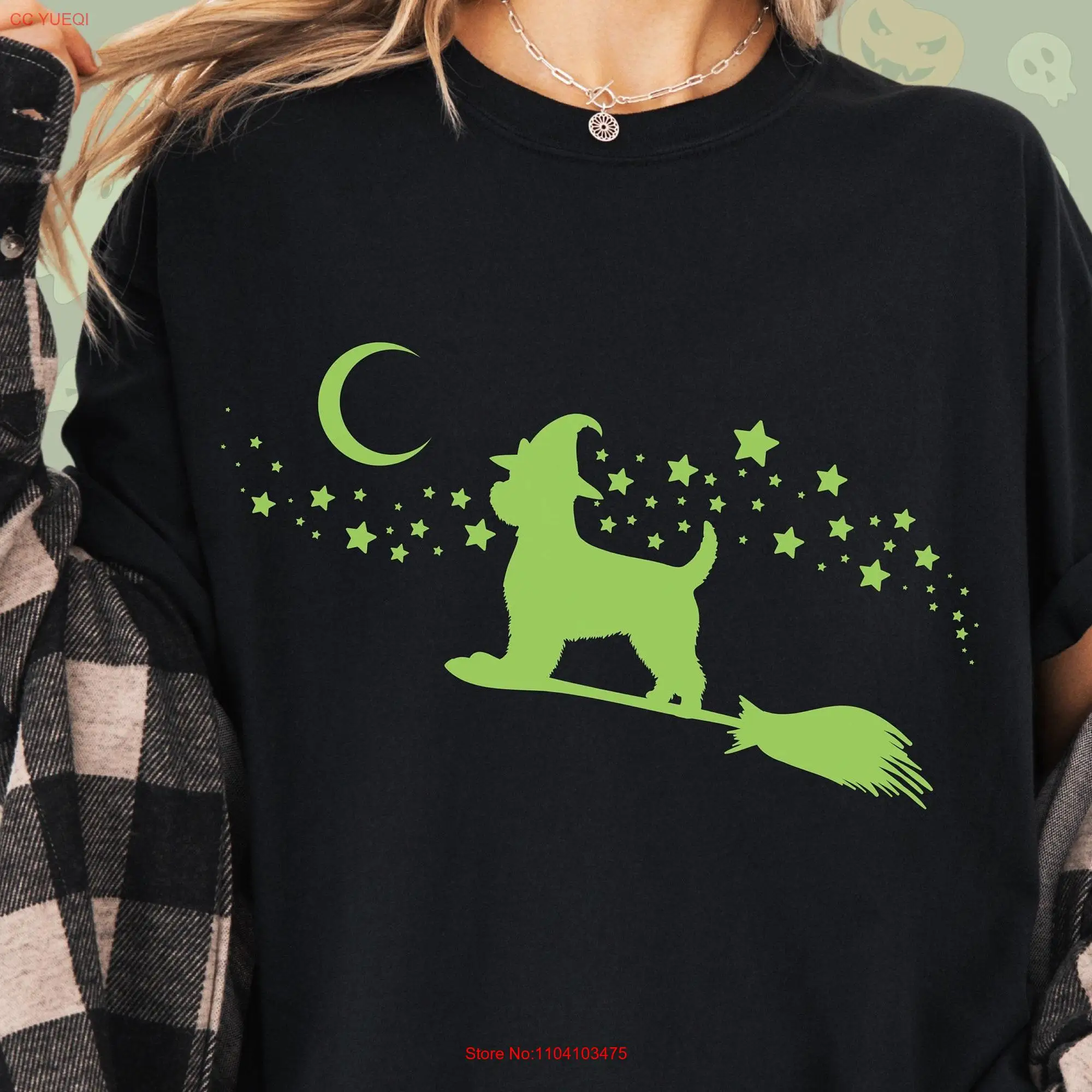 Westie Halloween Dog T shirt Witch for West Highland White Terrier Lovers gift Mama Owner long or short sleeves