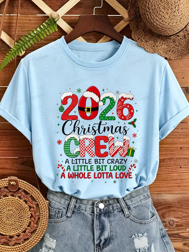 2026 Family Christmas Crew Matching T‑Shirt Making Memories Together Funny Xmas Graphic Tee Family Holiday Party Gift Tops