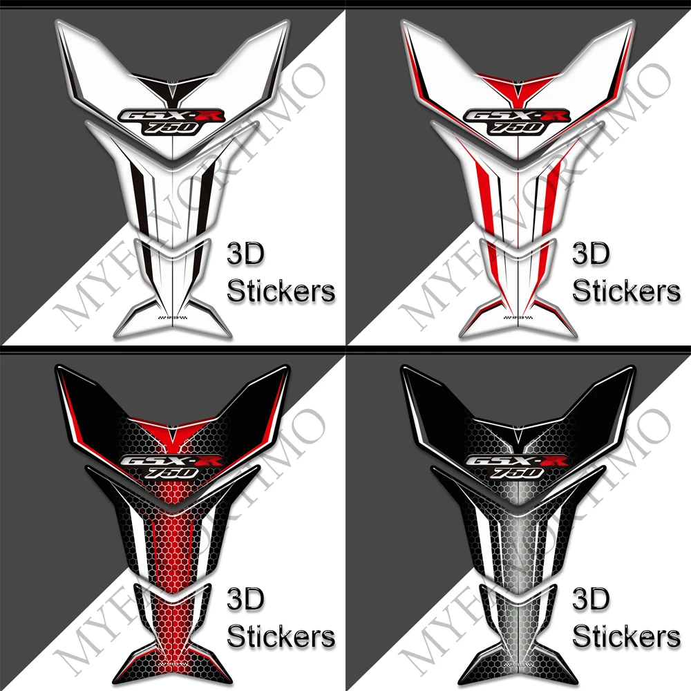 For Suzuki GSXR750 GSX750R Motorcycle Fuel Tank Knee Protector 3D Fishbone Stickers for Enhanced Protection And Customization 6