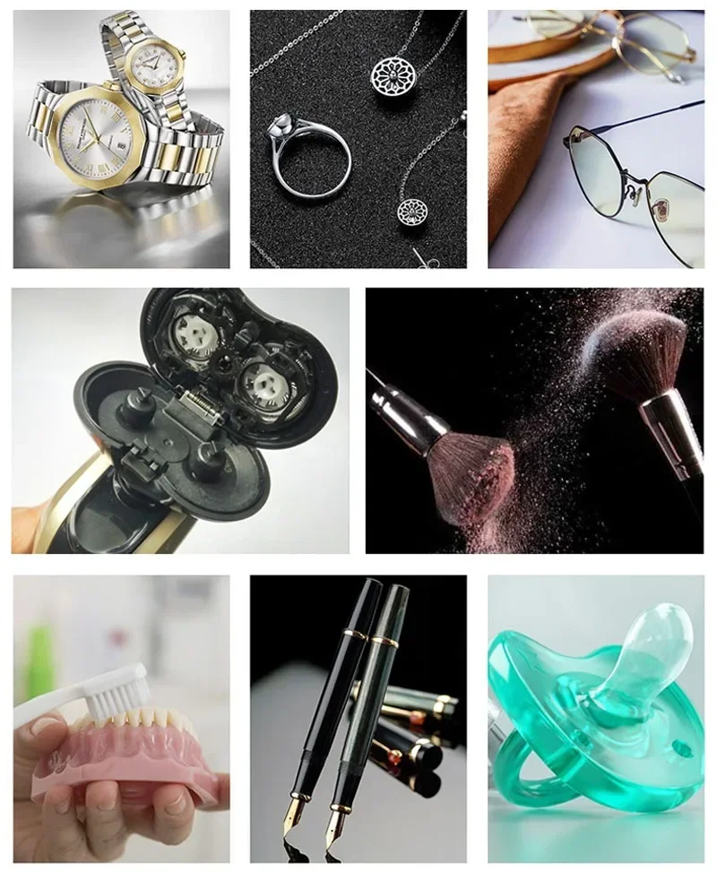 Pulitore ultrasonico domestico astuto per la macchina di lavaggio di pulizia di ultrasuono del rasoio dei denti della protesi dentaria degli orologi del circuito degli occhiali dei monili