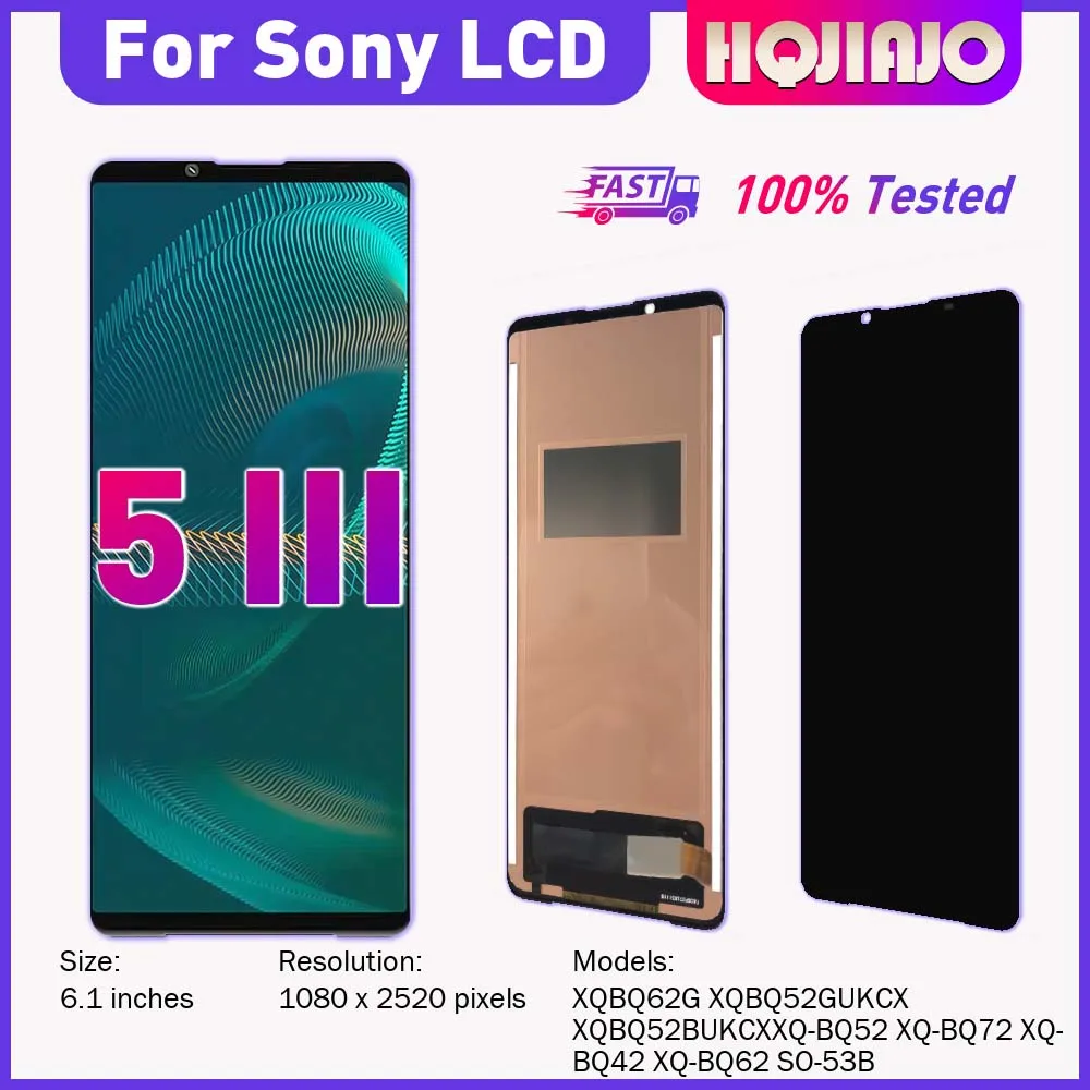 For Sony Xperia 5 III 6.1'' TFT LCD Display Touch Screen Digitizer Assembly Replacement for 5III XQBQ62-G XQBQ52G-UKCX repair