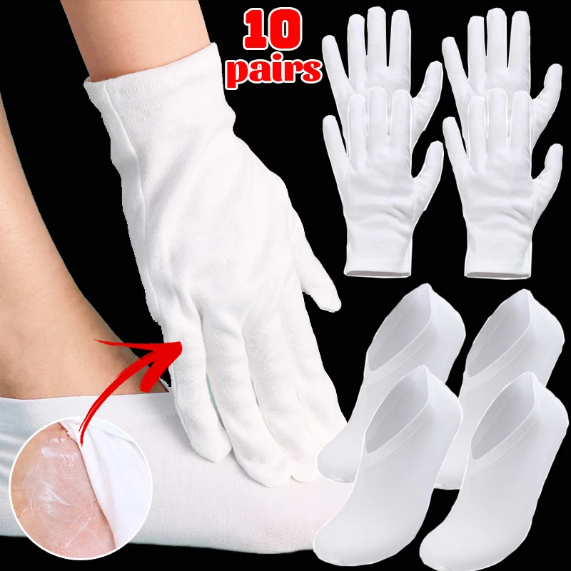 Touch Screen Moisturizing Gloves Moisturizing Socks 20PC Hand Spa Treatment Exfoliating Cracked Dead Skin Remover Foot Care Tool