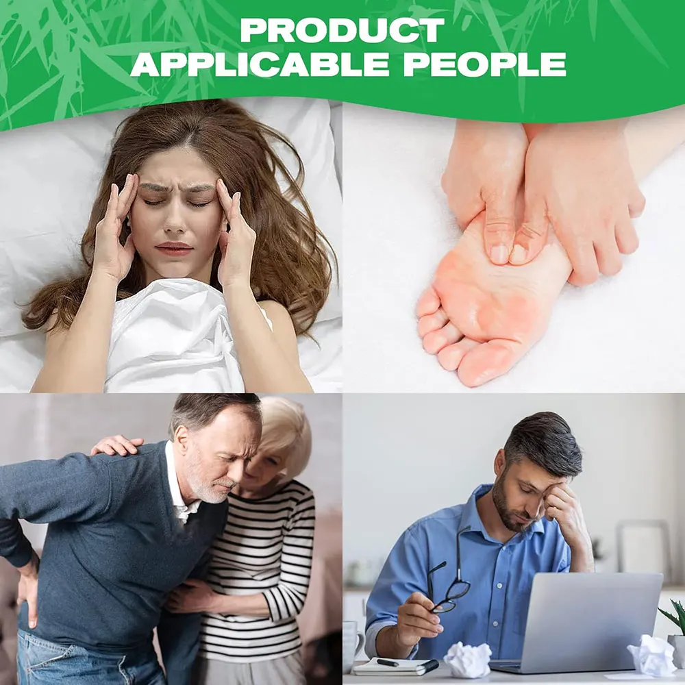 해독 발 패치 수면 개선 스트레스 완화 발 관리 도구 천연 대나무 한약 쑥 발 붙여 넣기 접착 패드