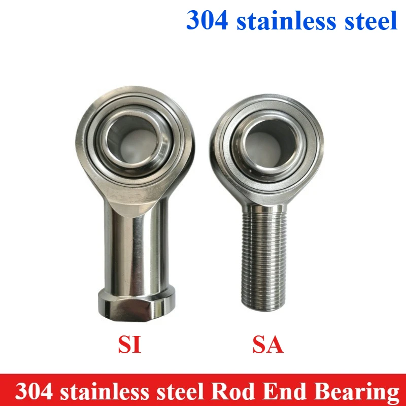 1pc 304 stainless steel Rod End Bearings M5 M6 M8 M10 M12 M14-M42 Male/Female SSA SSI Ball Joint Rod End Spherical Plain Bearing