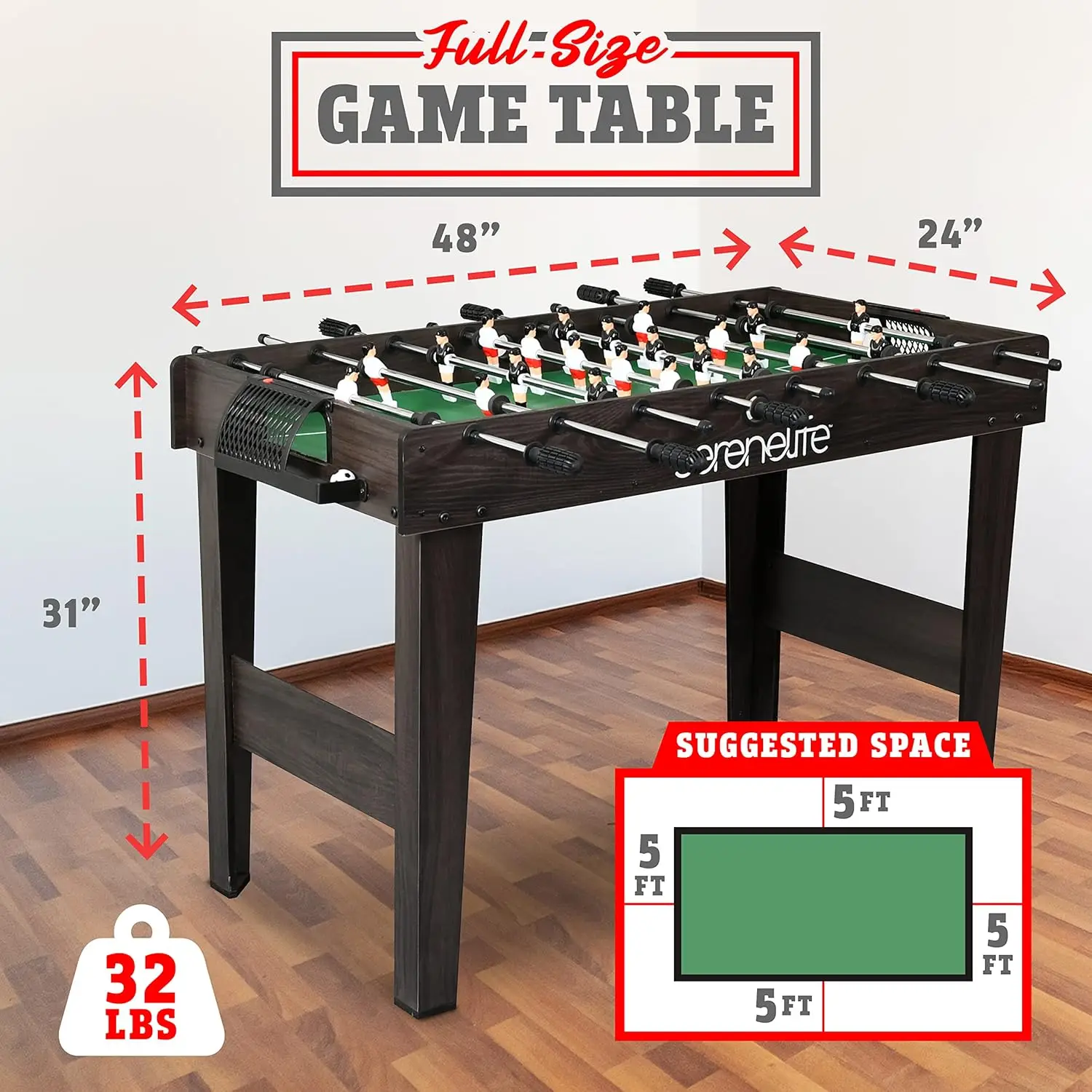 Full Size Foosball Table, 48