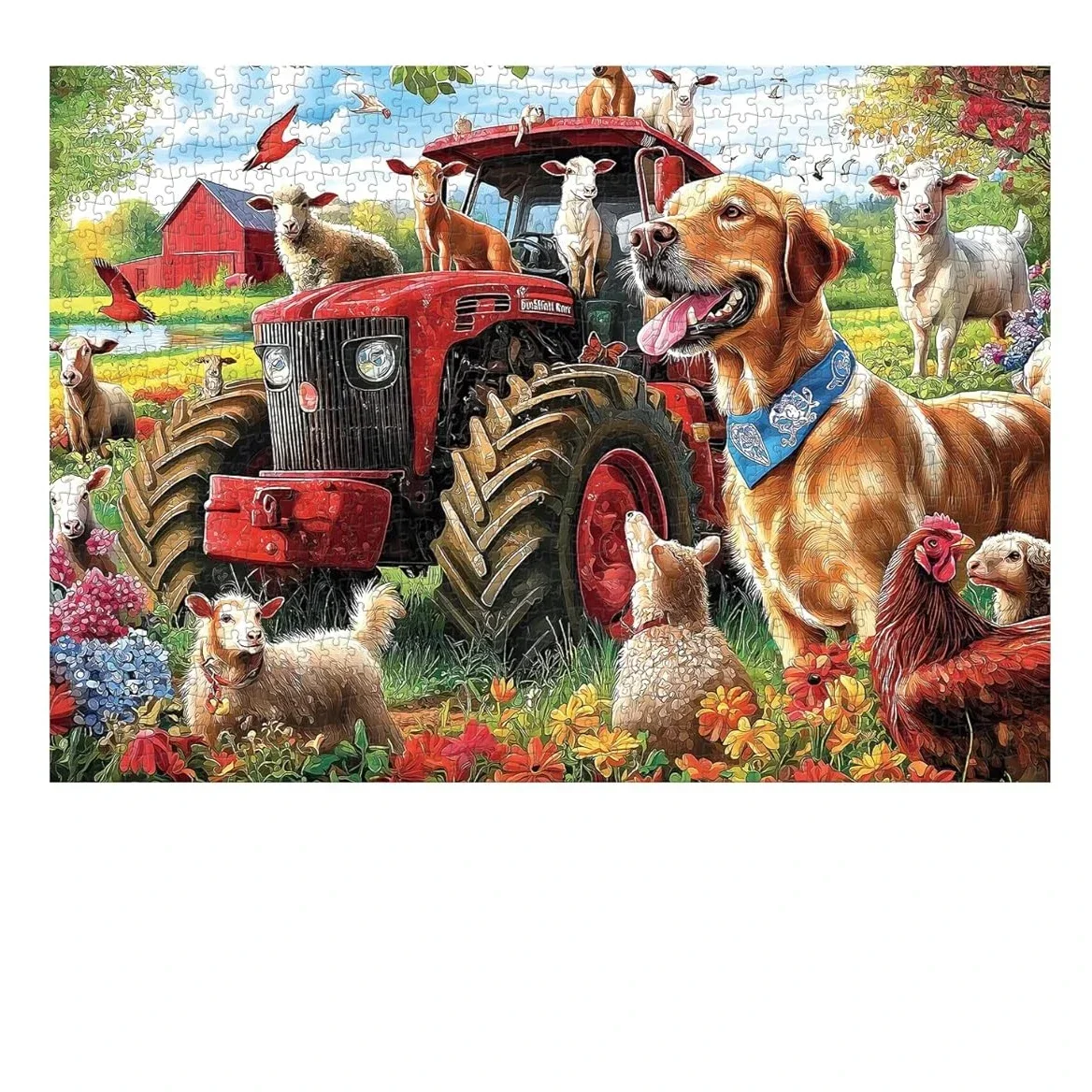 120/300/500/520/1000/1314 Pcs Farm Animals Jigsaw Puzzle Home Bedroom Game Room Decor Adults Kids Family Fun Educational Games