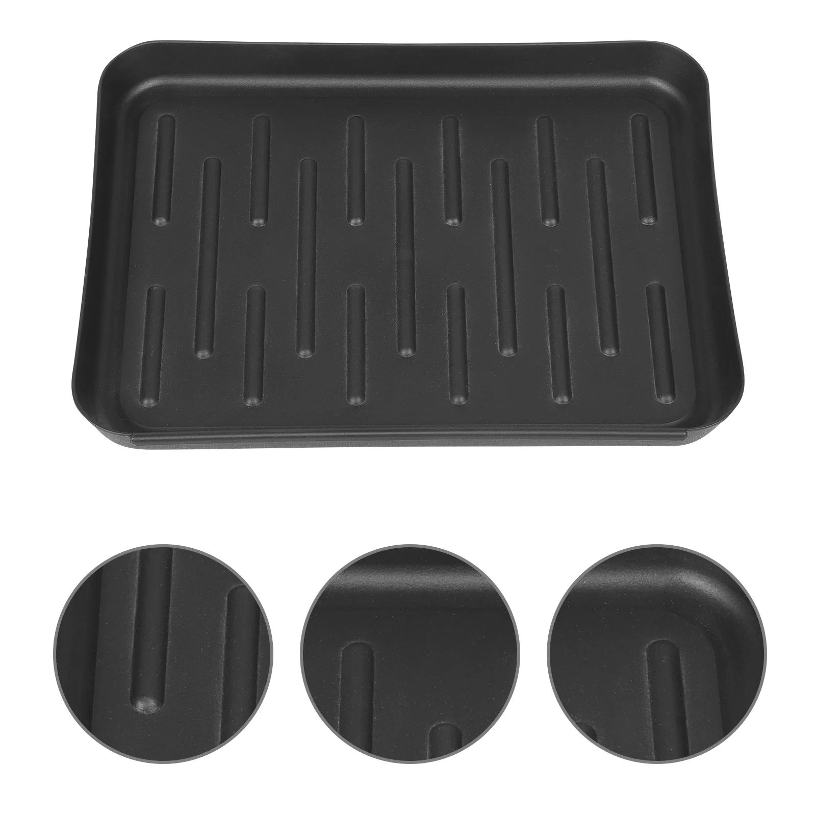 Outdoor Shoe Tray Floor Mat Litter Plastic Waterproof Potted Pad Plate Shoes Boot Food Entryway Mats Black Boots Storage