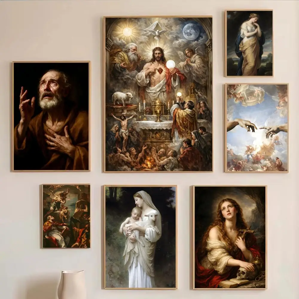 Renaissance religious painting Poster Wall Art Print, Aesthetic Room Decor, Modern Home Decor, Removable Print