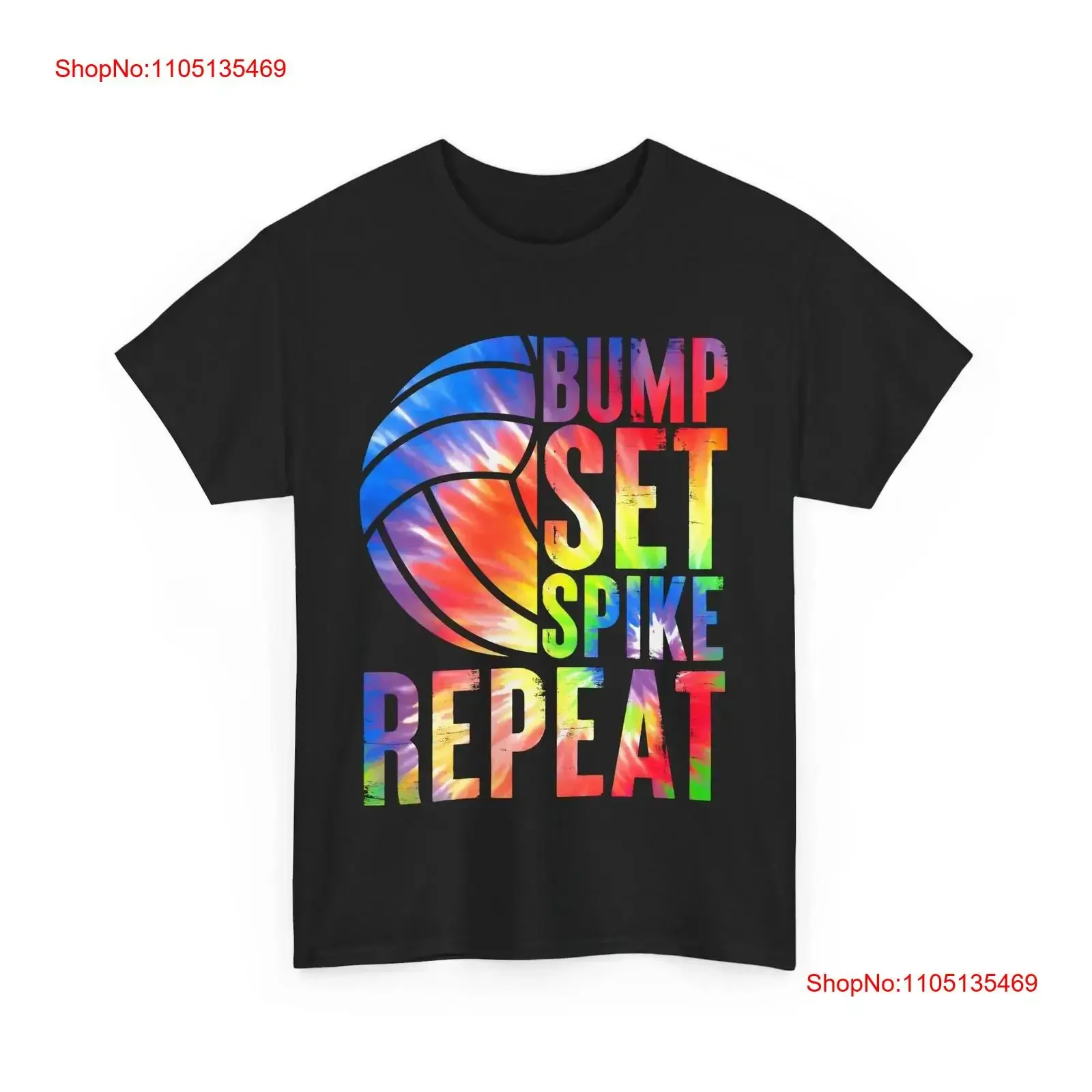 Volleyball T Shirt Bump Set Spike Repeat Sports Lovers vintage Washed Top For Everyday Wear homme graphic Slightly Soft