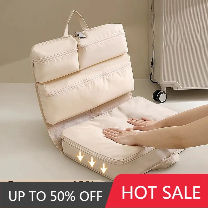 Portable Travel Storage Bags Foldable Compress Clothes Organizer Bag Hangable Household Wardrobe Storage Bags Travel Essentials