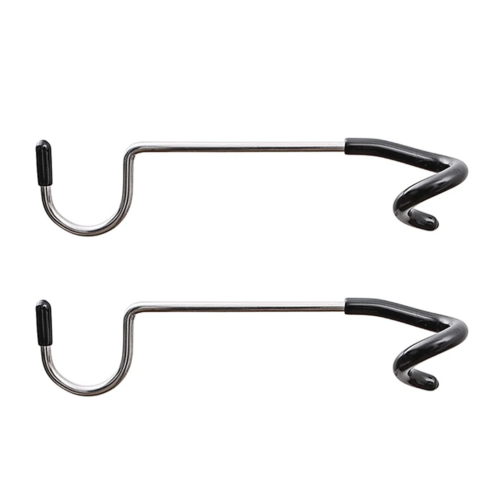 

2 Pcs Stainless Steel Hook Camping Hanging Pole Mounted Campfire Tent Lamp Cast Iron Portable Outdoor Hooks Light