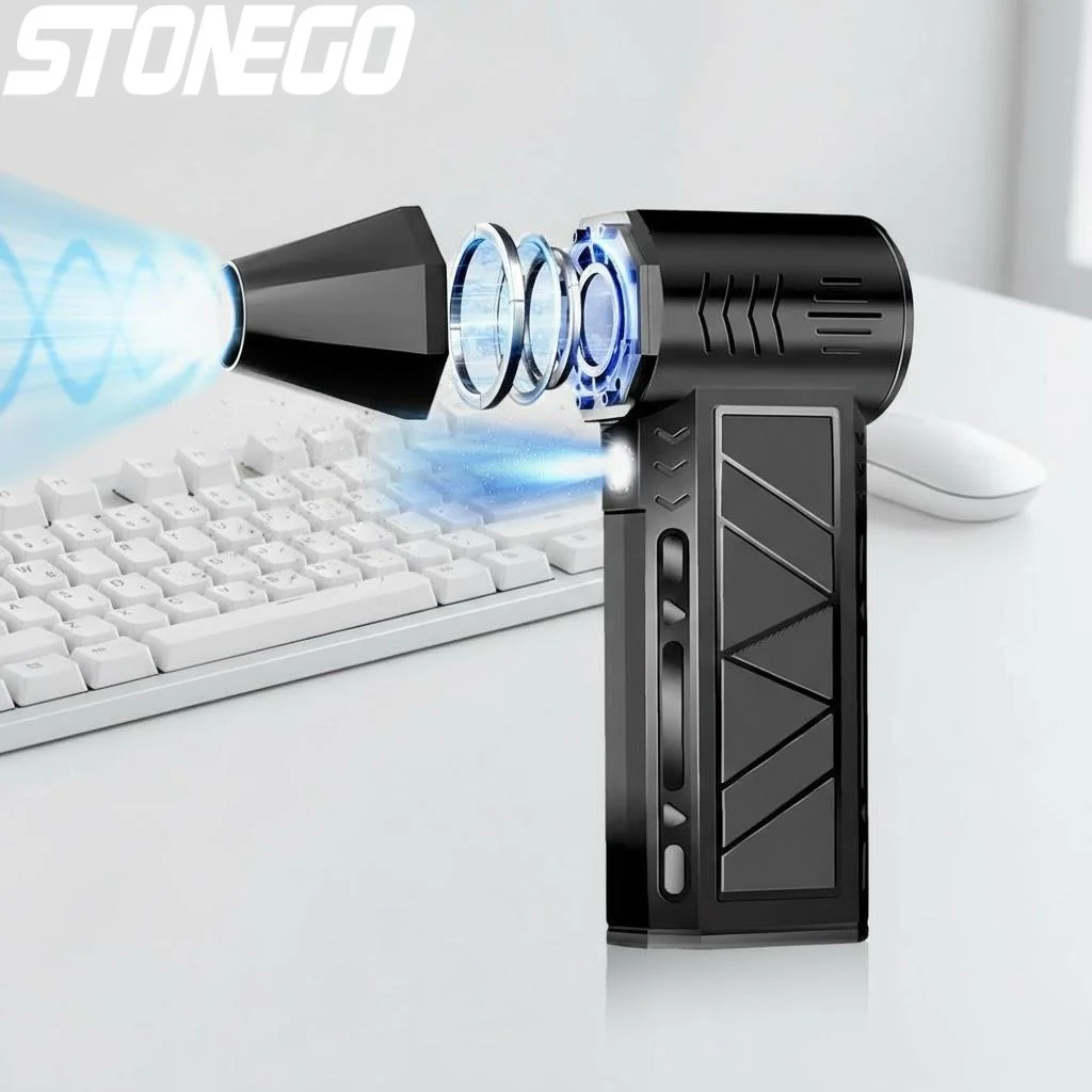 USB Rechargeable 3 Gear 110000 RPM Cordless Car Vacuum Cleaner Air Duster Blower Adjustable Electric Compressed Air Dust Remover