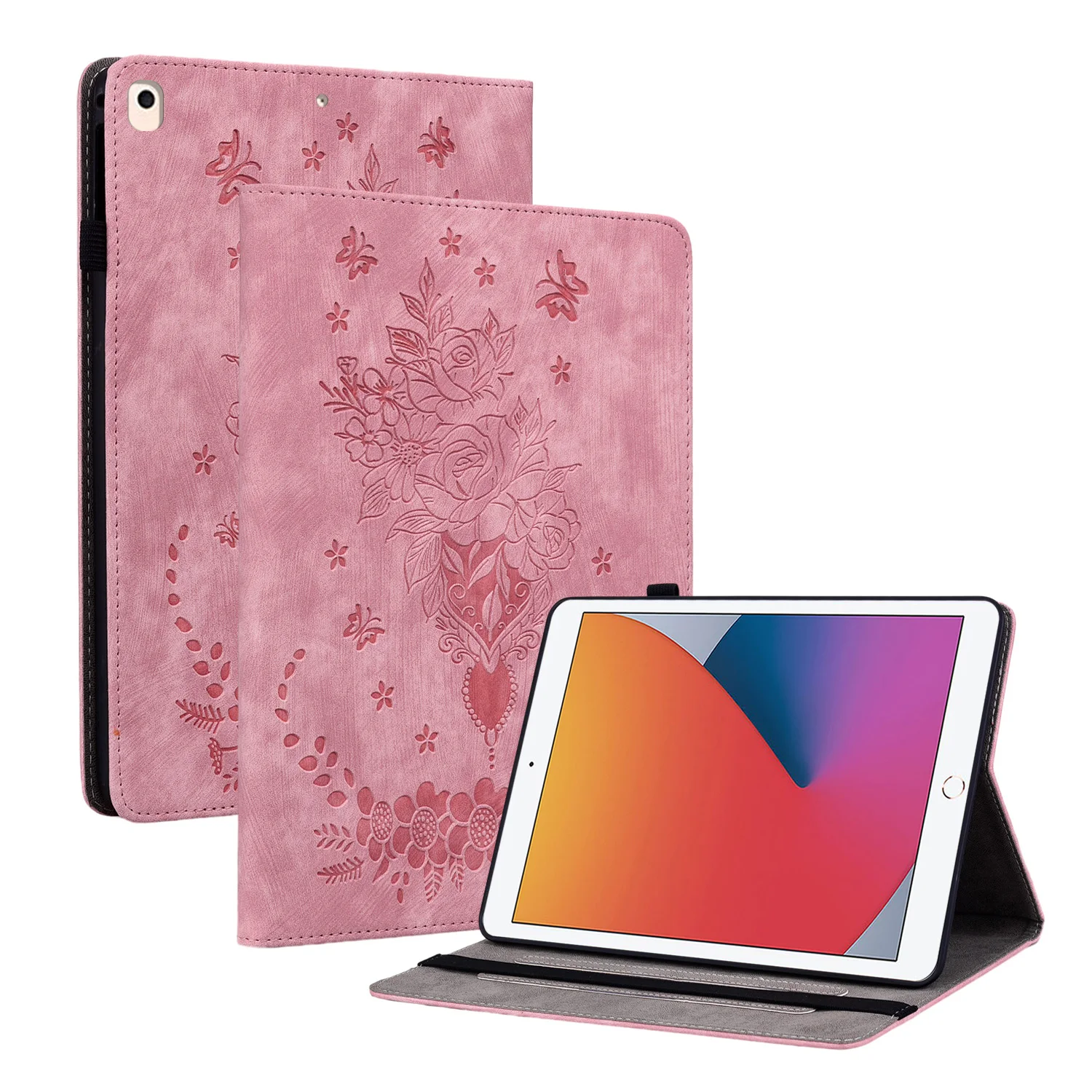 Funda en relieve para IPad 10th 2022 Pro 11 10,5 Air 3 4 5 10,9 10,2 9th 8th 7th Mini 6 5 4 3 2 6th 5th 9,7 funda con tapa para tableta