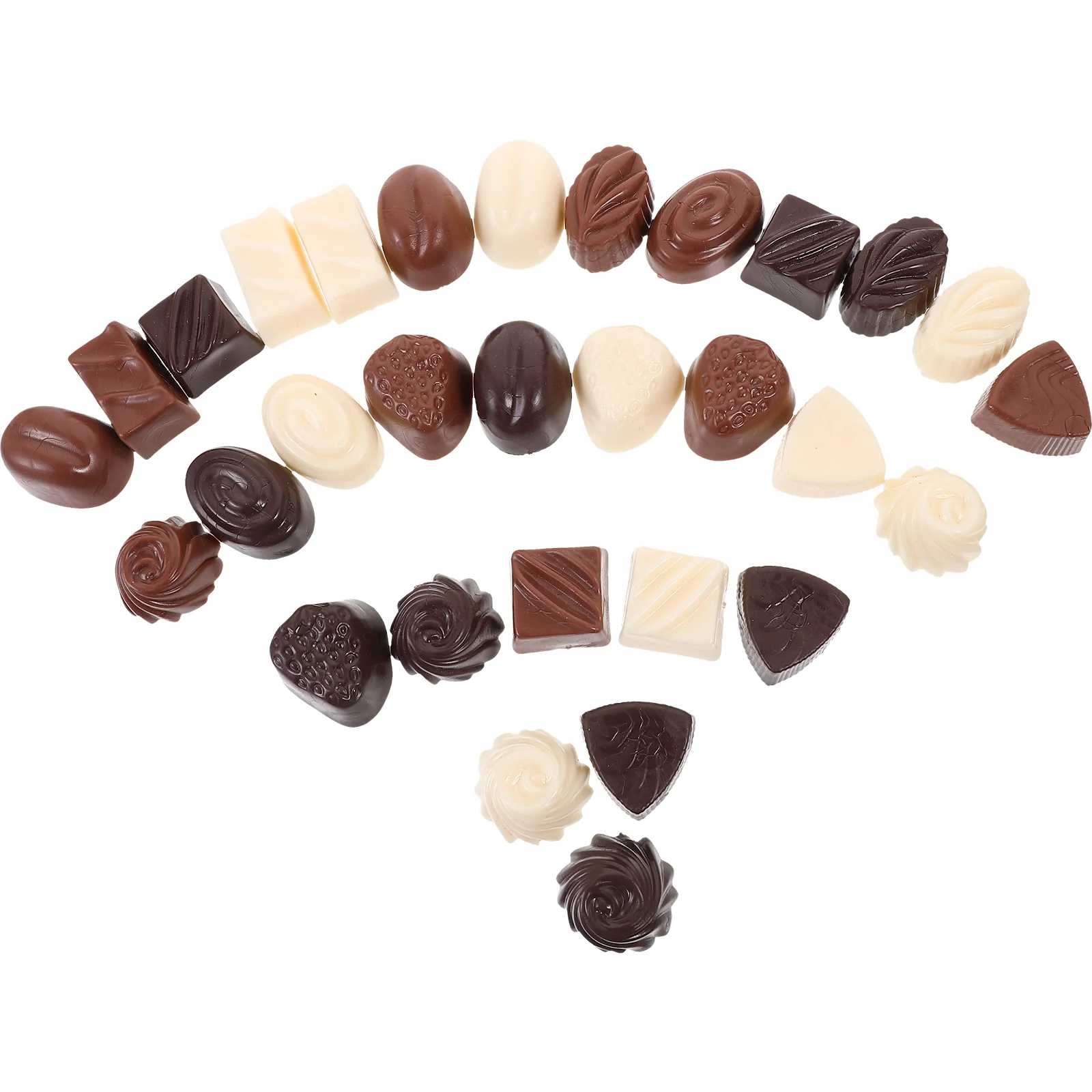 30 Pcs Chocolate Stick Simulated Ornaments Dollhouse Scene Shooting Photo Display Props 30pcs Granny Pvc Desktop Model