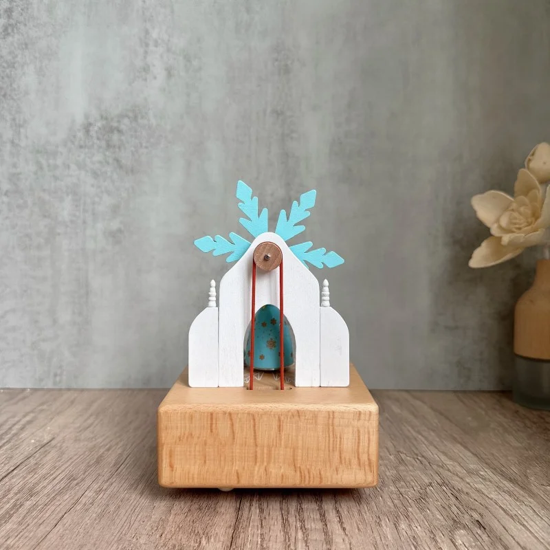 الأميرة ثلج ثمانية صندوق تشغيل الموسيقى طاحونة الدورية صندوق تشغيل الموسيقى خشبي المنزل سطح المكتب هدية مزخرفة الحرف الخشبية #4