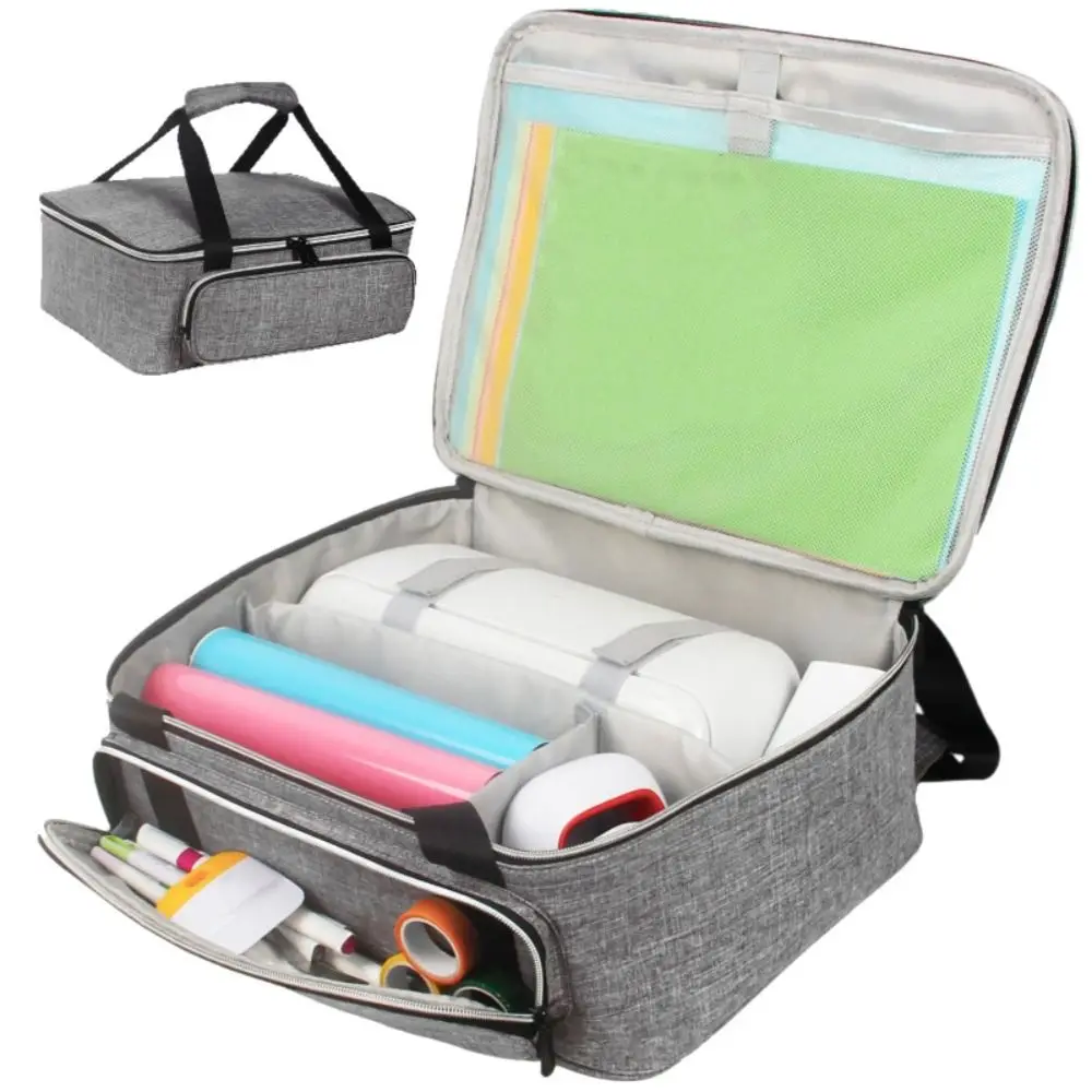 Anti-scratch Carrying Case Splash-proof Dustproof Craft Storage Bag Zipper Closure Internal Dividers for CricutJoy Xtra