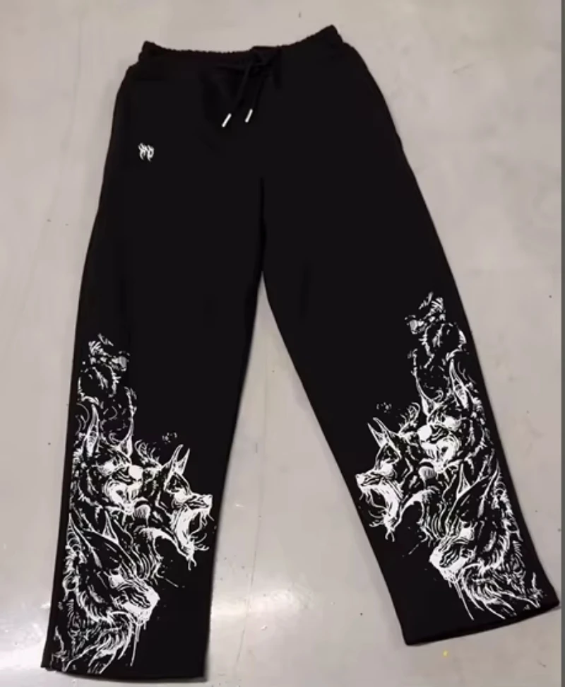 

Fitness Sports High Street Harajuku Y2K Men Women 25 New Loose Fit Dragon Soul Dark Trendy Streetwear Casual Joggers Trousers