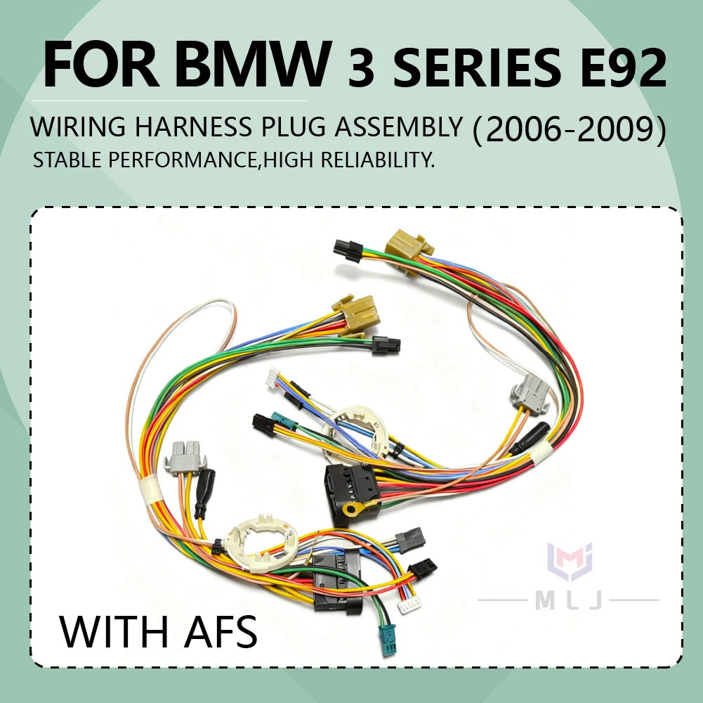 

Wiring harness connector assembly for 2006-2009 BMW 3 Series E92 (with AFS function)