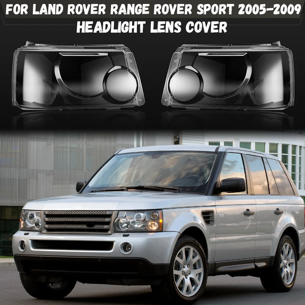 For Land Rover Range Rover Sport L320 2005-2009 Lampshade Lamp Shade Headlight Shell Transparent Headlamp Cover Lens