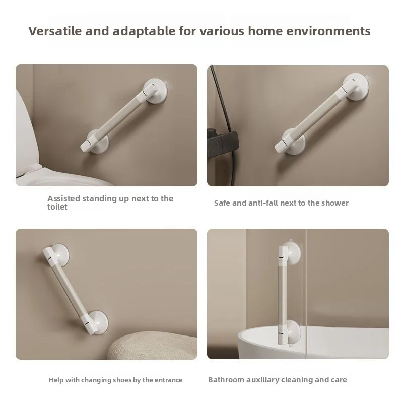 No Drill Suction Grab Bar Bathroom Safety Handle Anti-slip Handrail for Elderly Pregnant Women & Kids, Shower Anti-fall Helper view 2