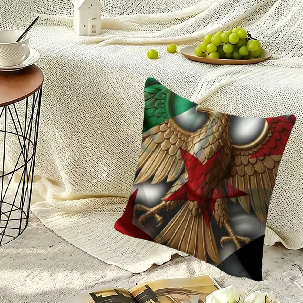 Syrian Arab Republic Syria Logo Soft Pillow Shell For Sofa Living Space Bedroom Headboard Backrest Square Cushion Cozy