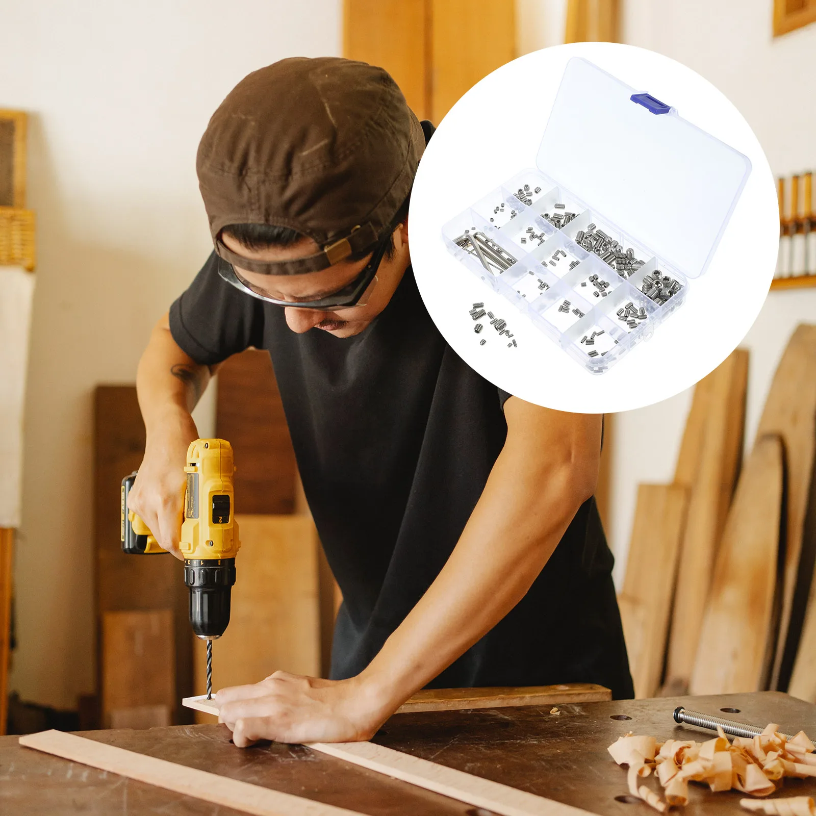 

1 304 Stainless Steel Socket Grub Screw Set Hex Socket Set Screws Assorted Small Screws Kit For Bathroom Fixtures Door Handles