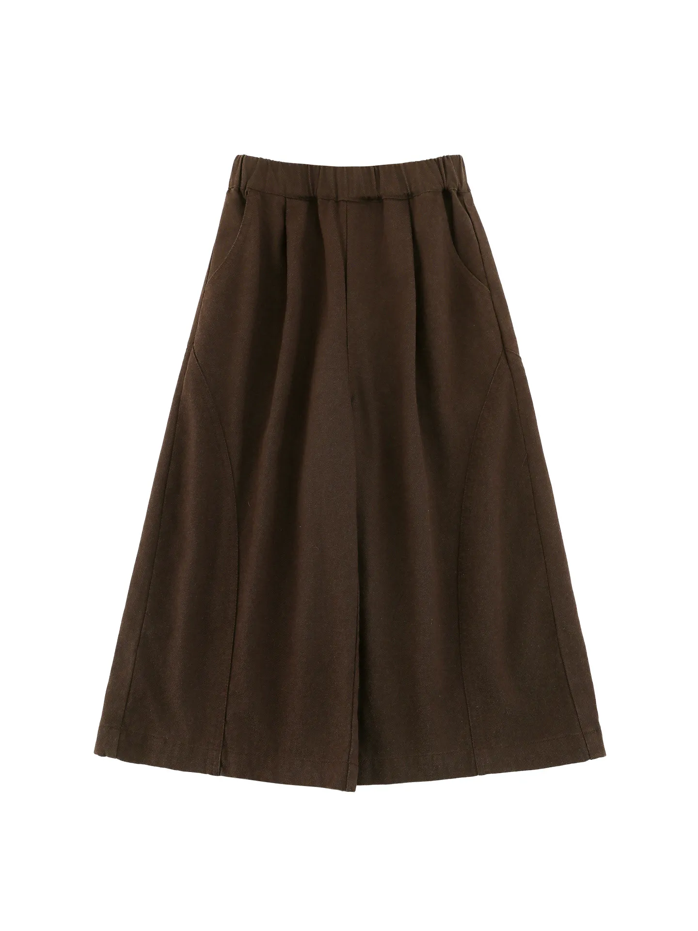 Girls Wide Leg Cropped Pants Toddler Soft Breathable Loose Trousers Kids Autumn Casual Pants 1-10Y