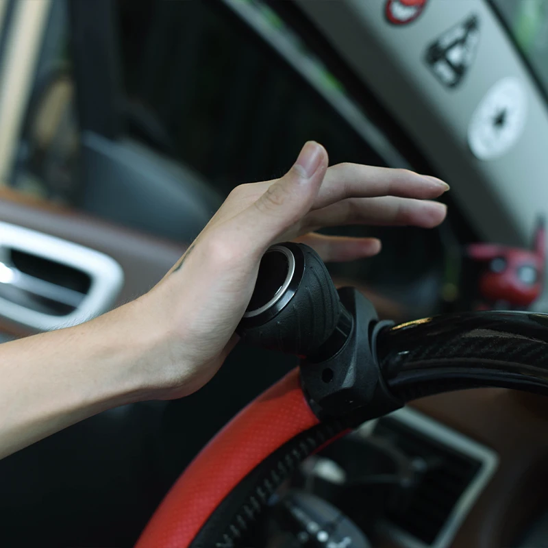 

Deluxe Steering Wheel Spinner Knob Nylon Iron Driving Booster Handle 1-1/4" Thick Clamp Auxiliary Rotation Ball