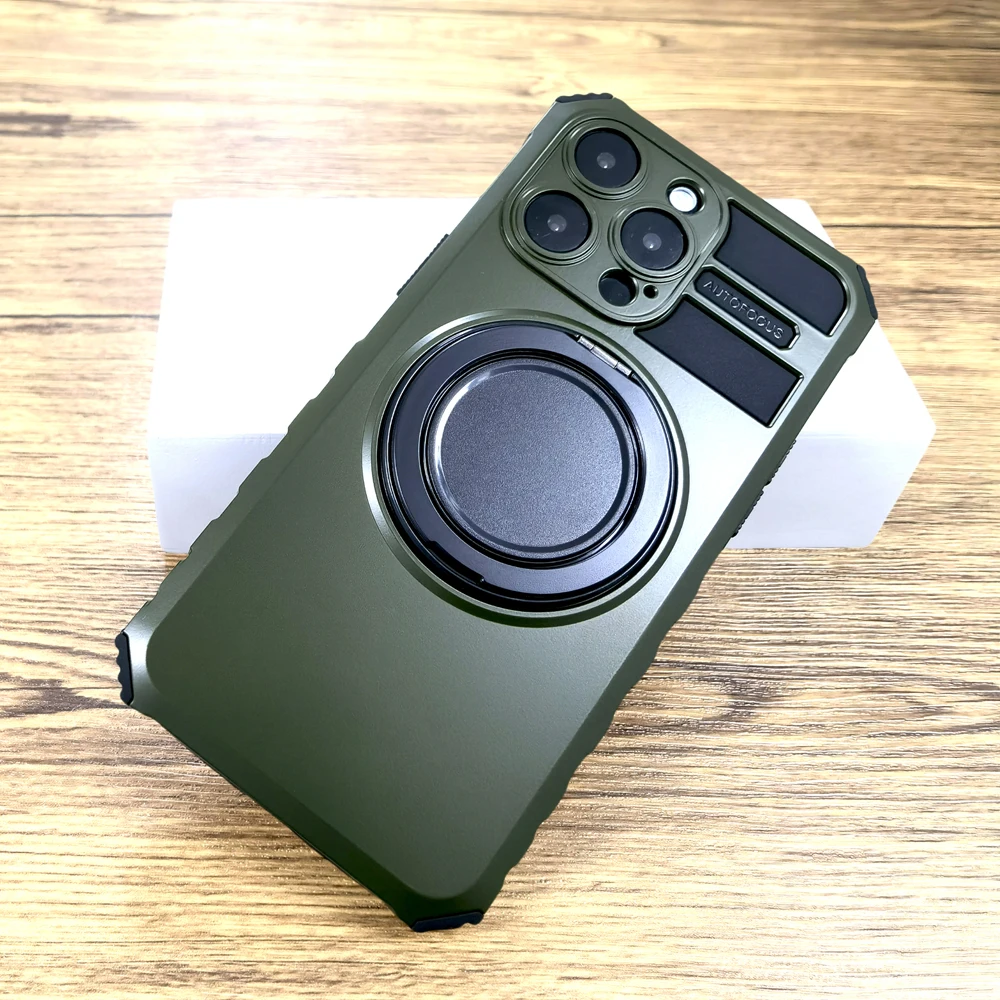 高級耐衝撃アーマーケース iPhone 16 15 14 13 12 11 プロマックス 16Pro 耐衝撃/落下 Magsafe ワイヤレス充電男性カバー