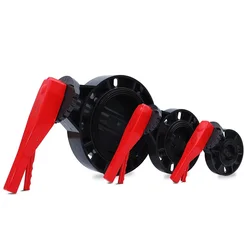 1PC PVC Butterfly Valve Socket Type Disc Valve 63-200mm Garden Irrigation Plastic Valve One-Piece Pipeline Valve Water Pipe Fitt