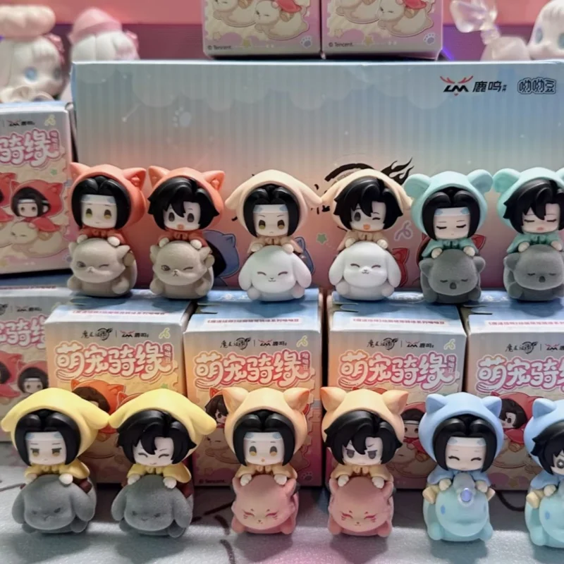 Original Mo Dao Zu Shi Cute Pet Ride Affinity Series Mini Blind Box Wei Wuxian Lan Wangji Mystery Box Anime Figure Kid Gifts