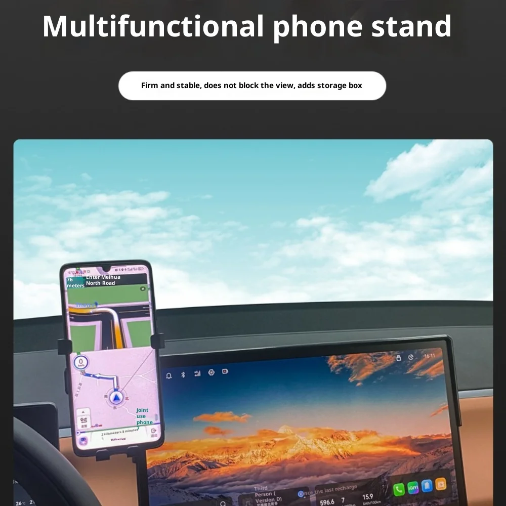 Fit for Leapmotor C10 Car Phone Mount Navigation Screen Storage Box