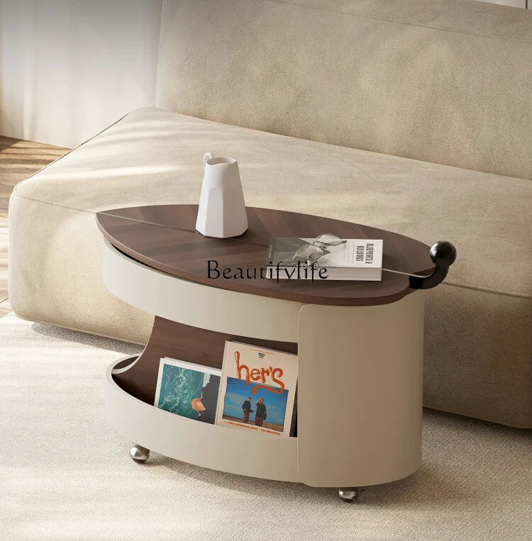 

Silent Wind Trolley Side Table Movable Lifting Multifunctional Tea Table