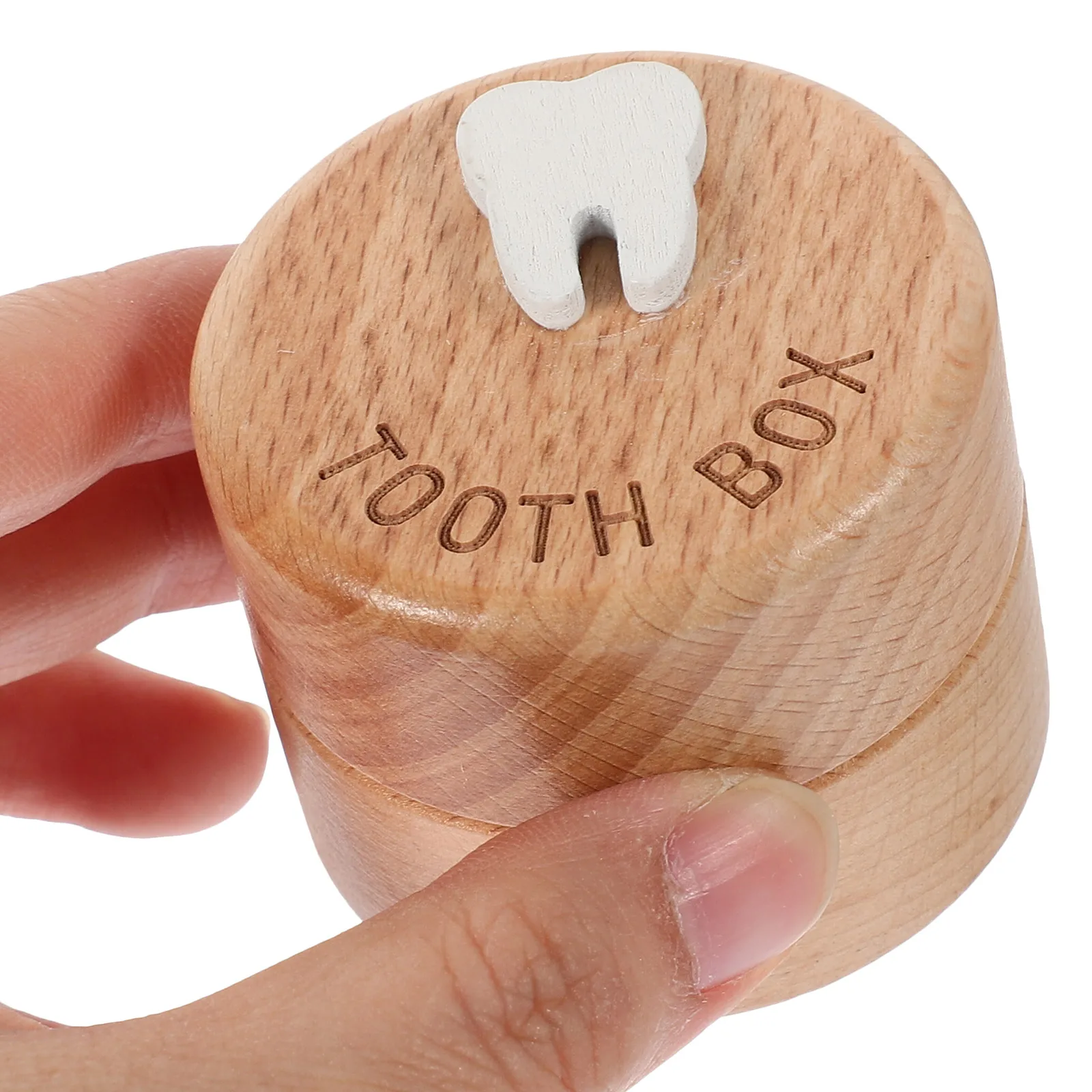 1 pçs caixa de dente de madeira bebê primeiro dente coleção titular portátil recipiente de armazenamento de dentes para crianças organizador de lembrança