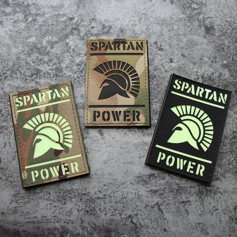 SPARTAN POWER Nylon IR Luminous Patches Warrior Military Reflective Tactical Badges DIY Armband for Clothing Backpack Decor